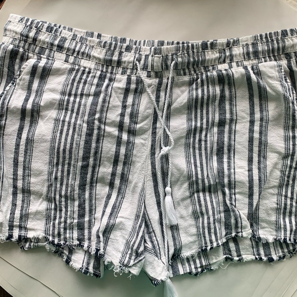 Super Comfy Striped Cutoff Shorts